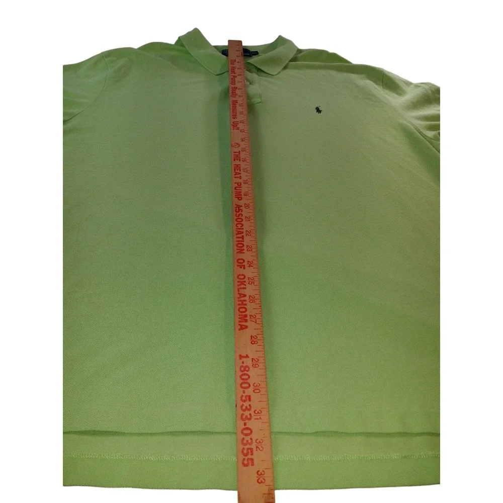 Polo Ralph Lauren Shirt Mens XXL Lime Green Short Sleeve Casual Preppy Golf Pony